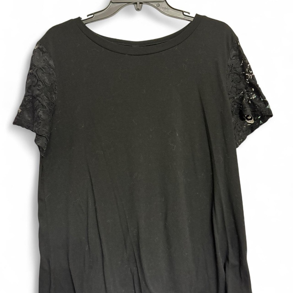 Elegant Black Lace Sleeve Women's Blouse